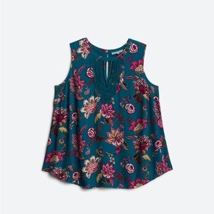 NWT Daniel Rainn Quin Sleeveless Keyhole Crochet Blouse